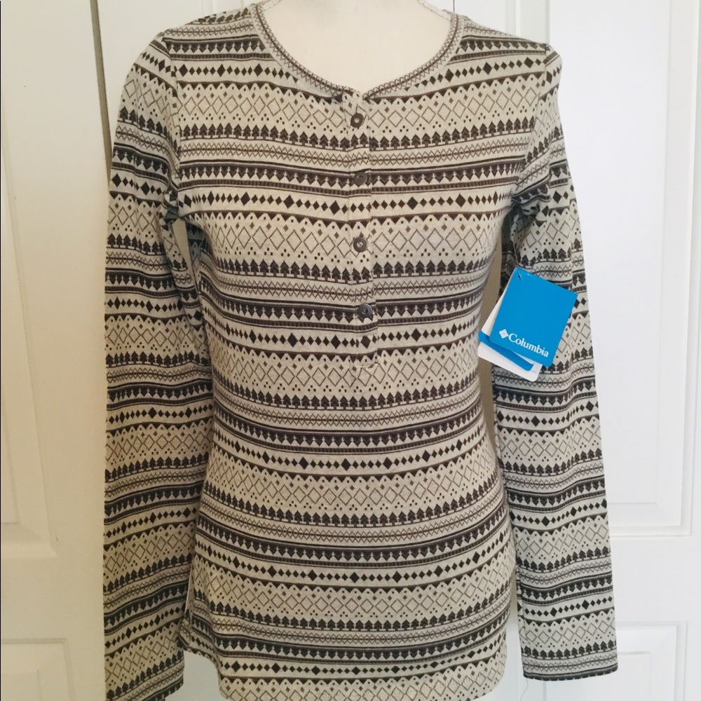 Columbia long sleeve Top, Gray Black , Size Medium NWT - Picture 7 of 13
